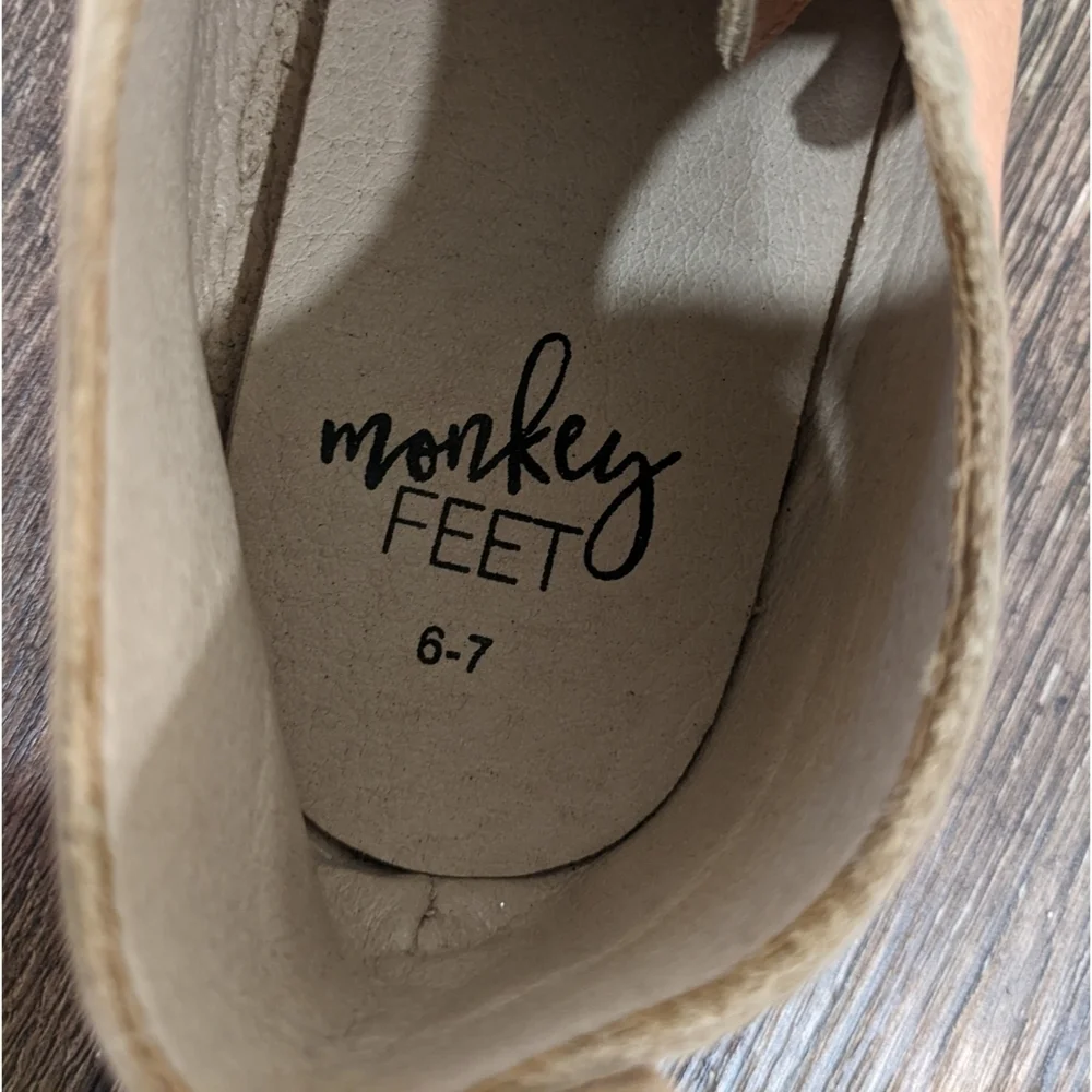 Monkey Feet Peach Colored Flats Size 6-7 Years